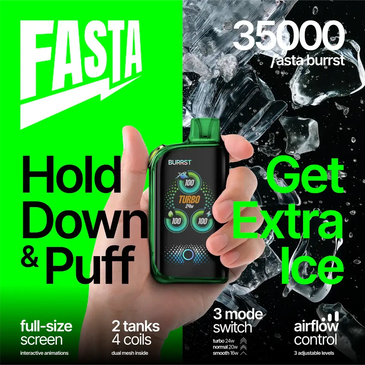 FASTA BURTS 35,000 HITS